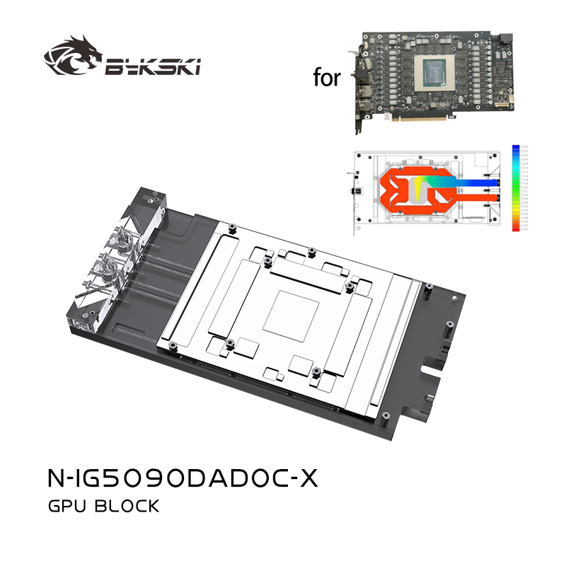 Rtx 5090 32Gb - Bykski N-IG5090DADOC-X GPU-blok voor kleurrijke IGame